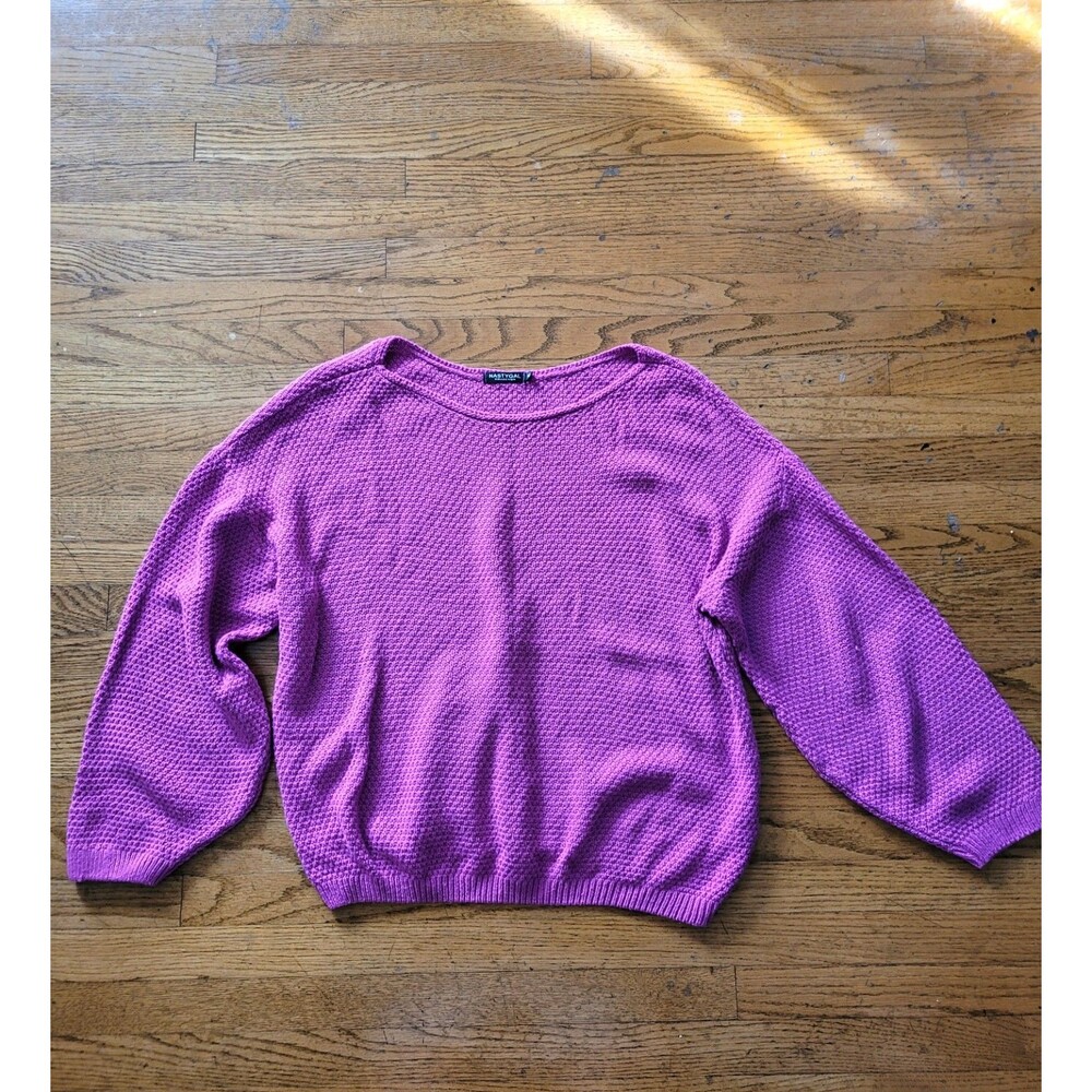 Nasty Gal Collection Womens Boat Neck Boxy Oversized Knit Sweater Medium Pink